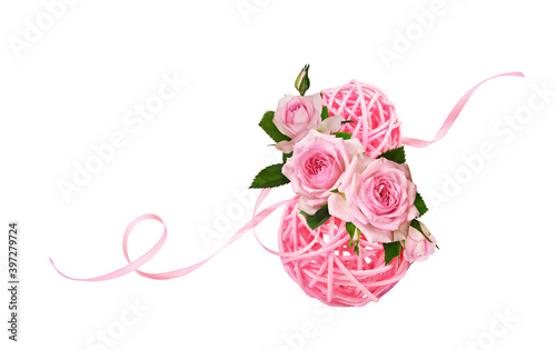 Dry pink rattan balls rose ...