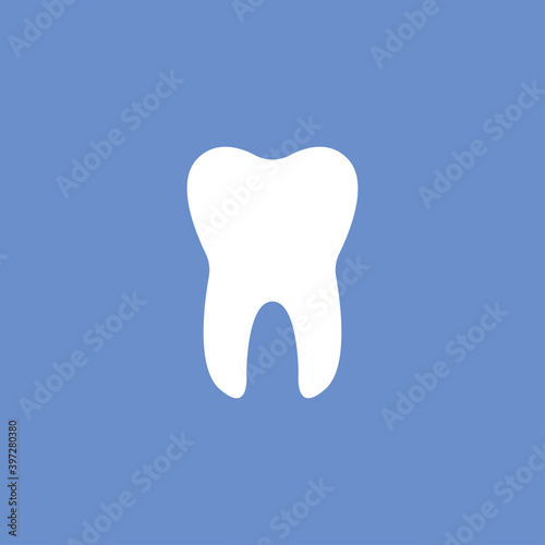 Tooth vector icon. Dentist symbol.