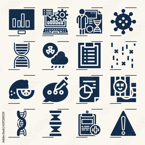 Simple set of allegations related filled icons.