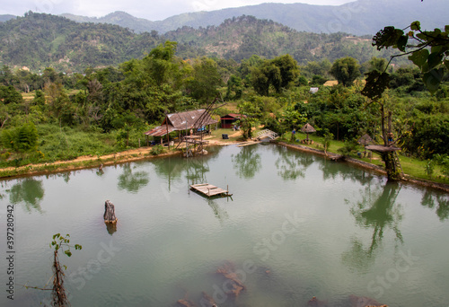 Lagon bleu à Veng Vieng, Laos photo