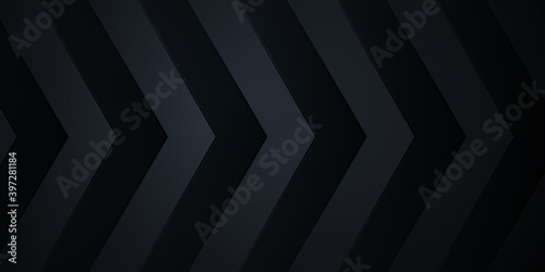 Black abstract business corporate background with arrow metal texture. Suit for business social media post stories and presentation template.