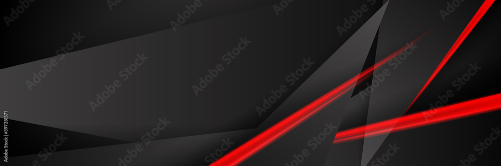 Abstract background dark black with red light carbon fiber texture vector illustration