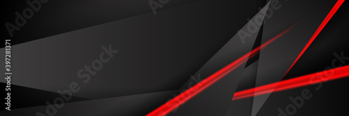 Abstract background dark black with red light carbon fiber texture vector illustration