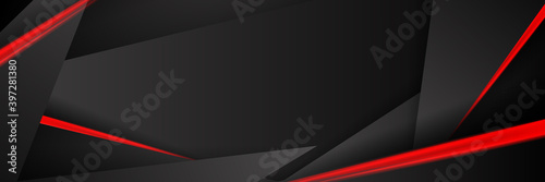 Abstract background dark black with red light carbon fiber texture vector illustration