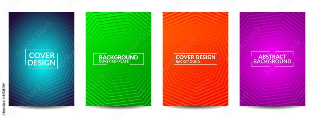 Minimal covers design. Colorful shapes gradients. Future geometric patterns. Vector Illustration	