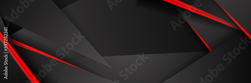 Black red metal fiber texture 3d business abstract background for wide banner