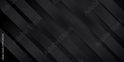 Abstract 3d background with black paper layers. Vector illustration design for business corporate presentation, banner, cover, web, flyer, card, poster, game, texture, slide, magazine, and powerpoint.