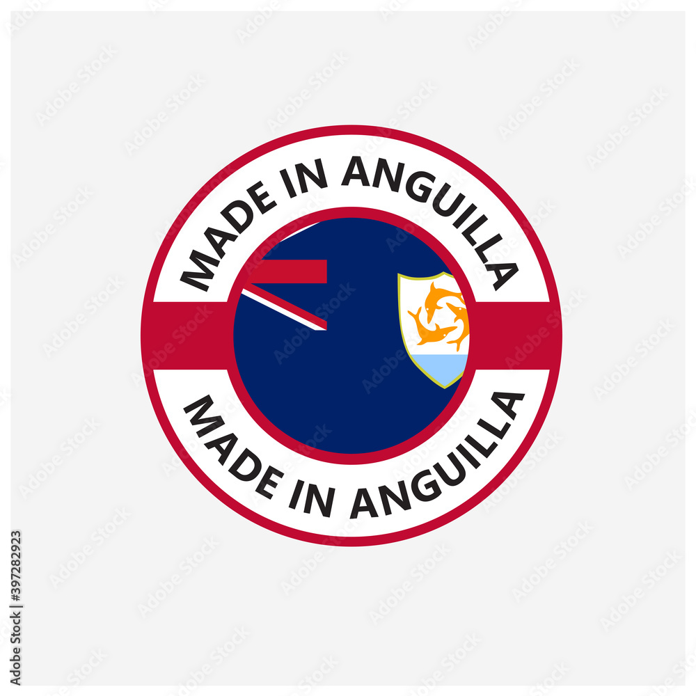 Anguilla 3d Flag Map and Vector Map, Stock Illustration Anguilla 3d Flag Map and Vector Map, Stock Illustration