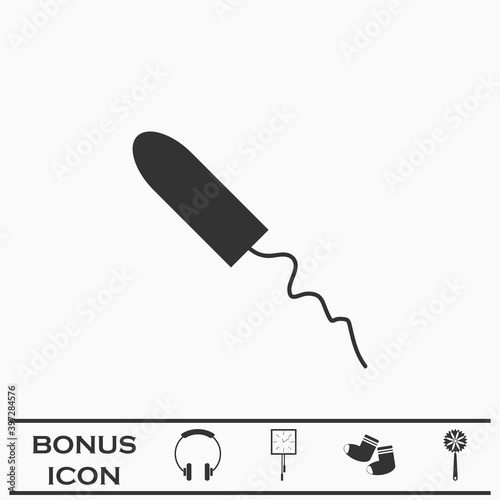Tampon icon flat.