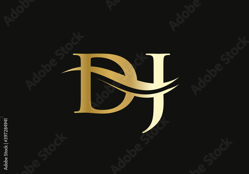 Premium DJ letter logo design. DJ Logo for luxury branding. Elegant and stylish design for your company. 