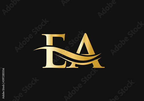 Premium EA letter logo design. EA Logo for luxury branding. Elegant and stylish design for your company. 