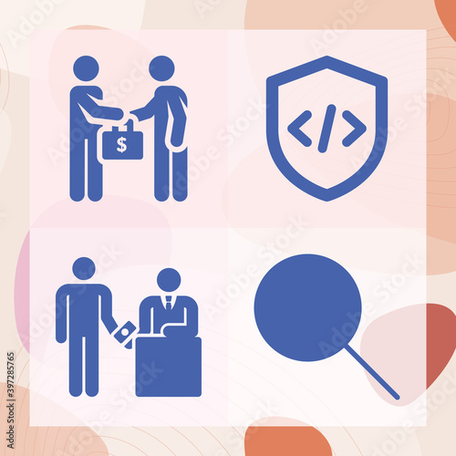 Simple set of corruption related filled icons