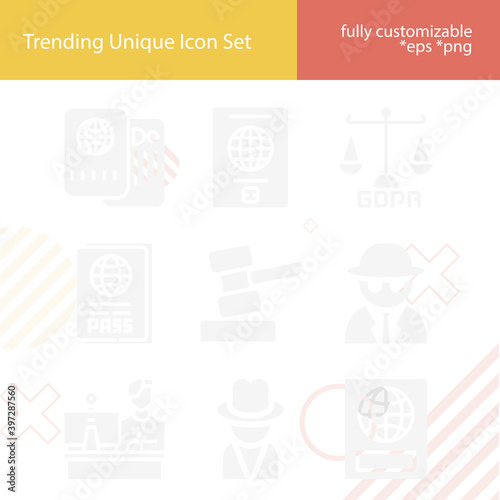 Simple set of official related filled icons.