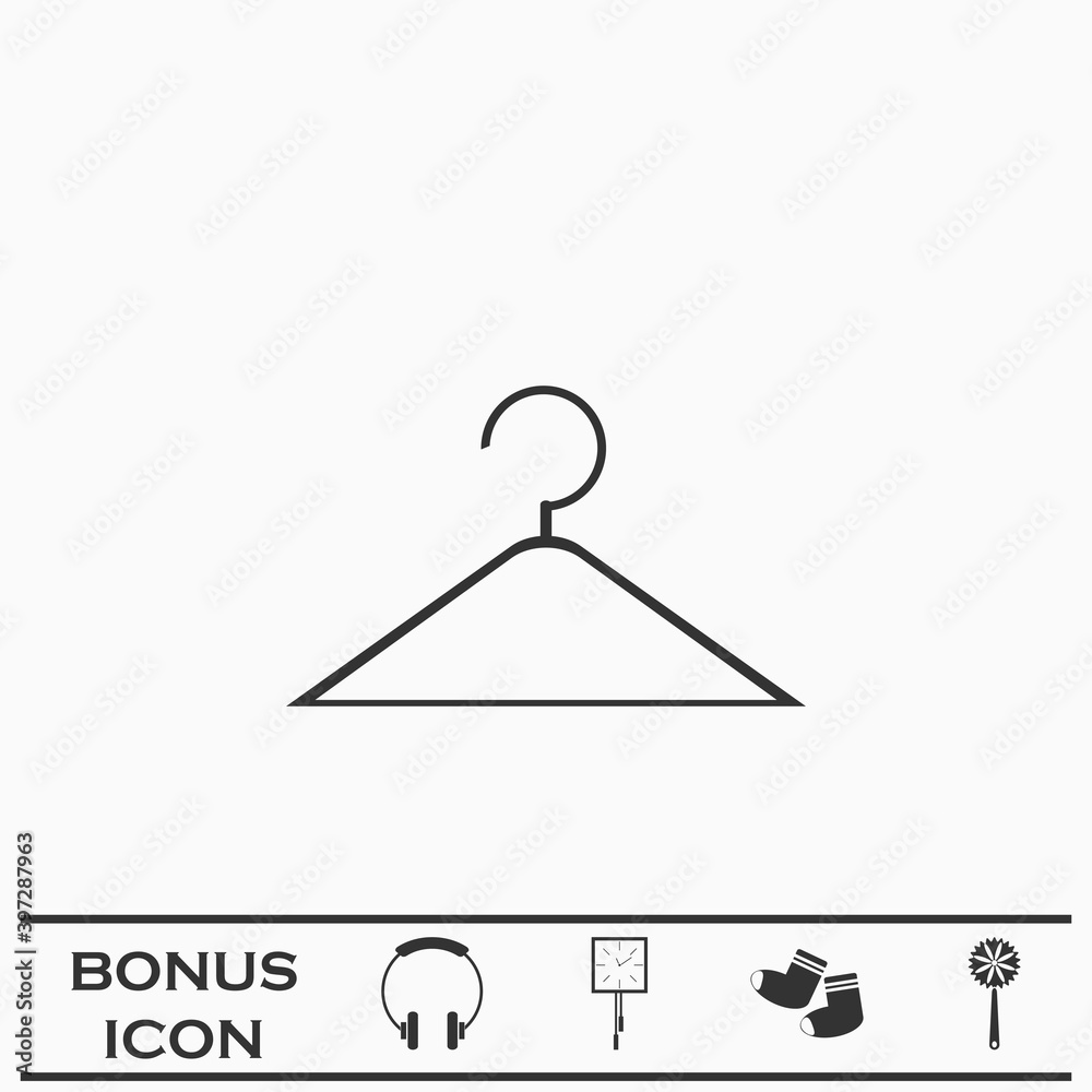 Hanger icon flat.