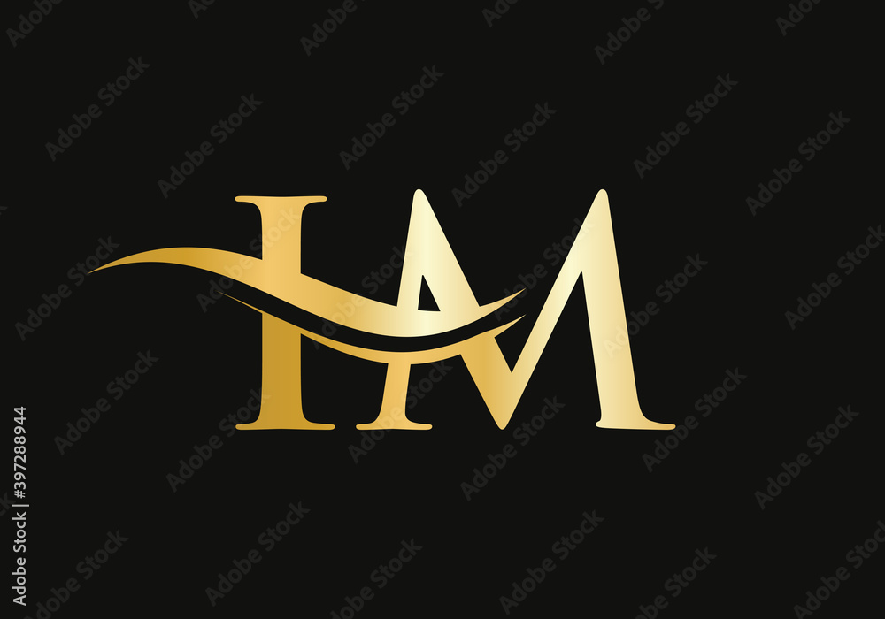 Premium IM letter logo design. IM Logo for luxury branding. Elegant and ...