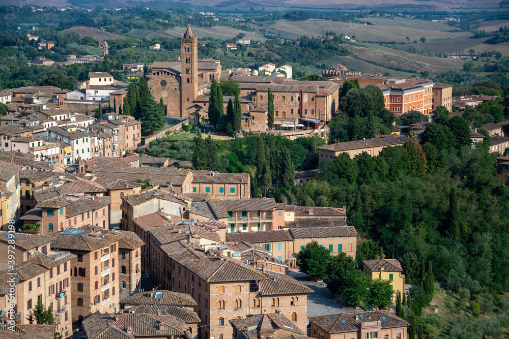 Fototapeta premium Luftaufnahme Siena, Toskana, Italien