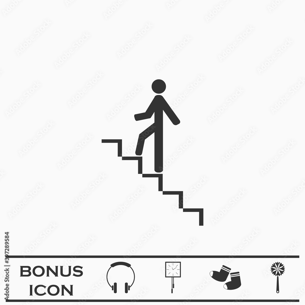Go down up icon flat. Go down up icon flat.