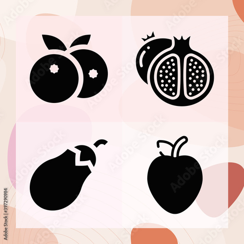 Simple set of regimen related filled icons