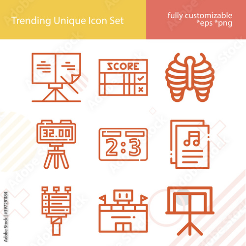 Simple set of ridicule related lineal icons.