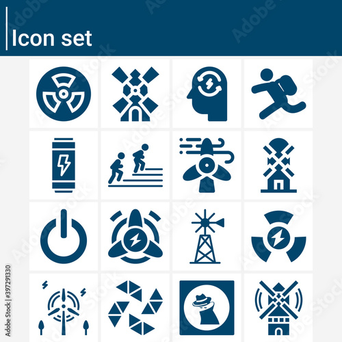 Simple set of vitality related filled icons.