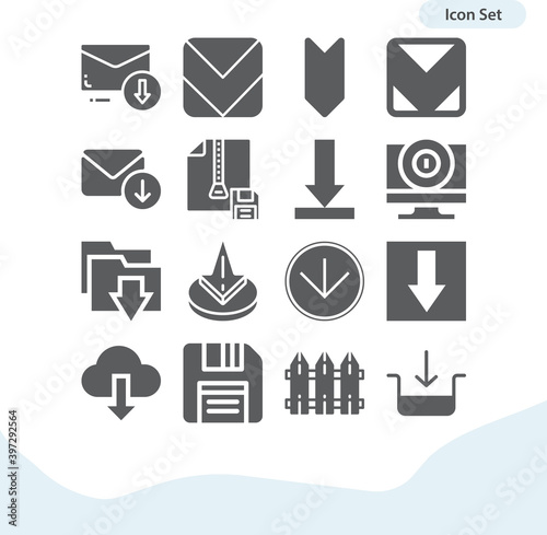 Simple set of oppose related filled icons.