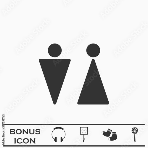 Bathroom icon flat