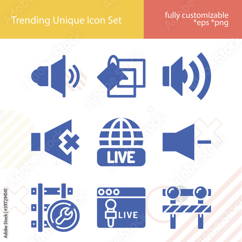 Simple set of compilation related filled icons.
