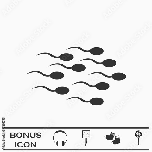 Sperm icon flat