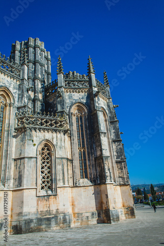 view on the ancient portugal monastery of Batalha