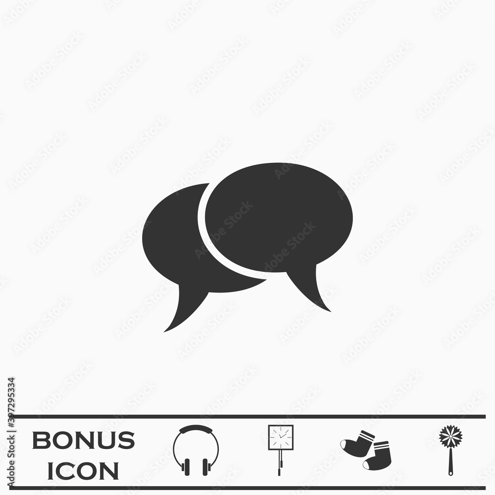 Chat icon flat Chat icon flat