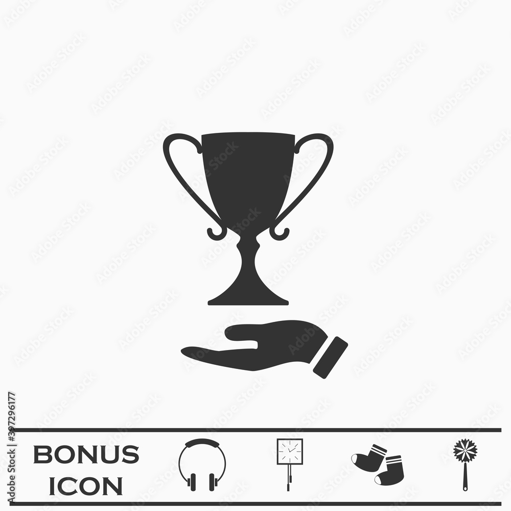 Trophy icon flat Trophy icon flat