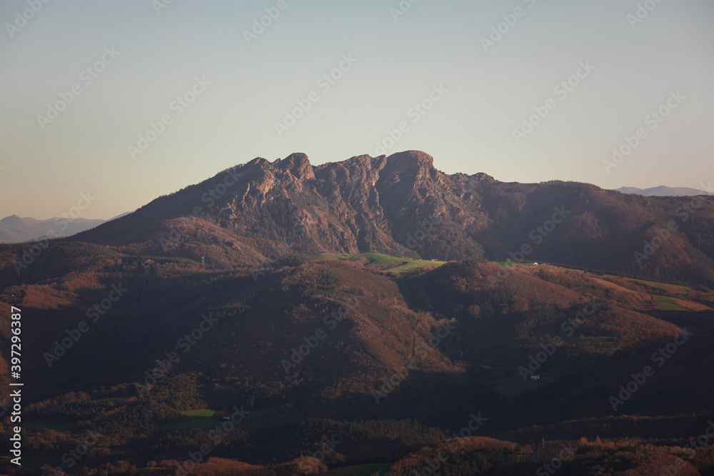 Look at Aiako Harriak three peaks at the Basque Country.