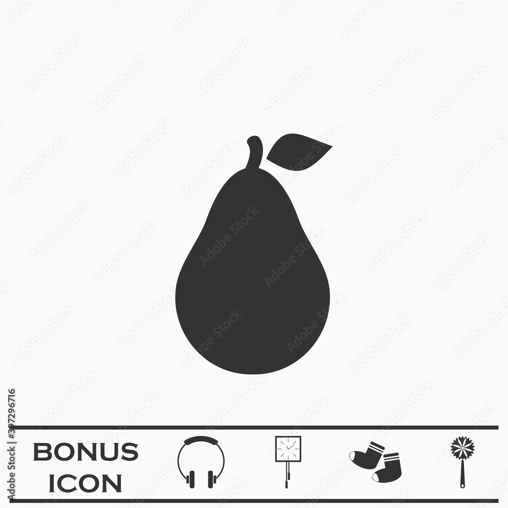 Pear icon flat Pear icon flat