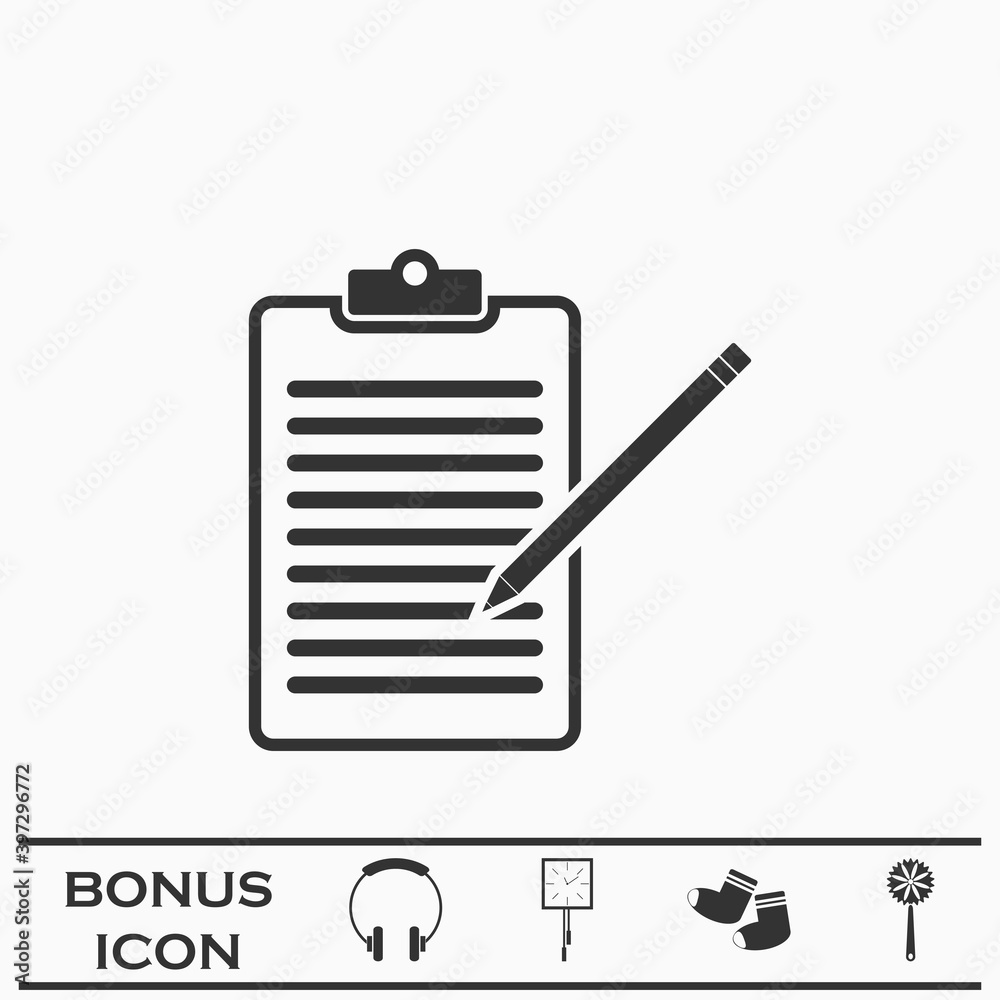 Checklist icon flat