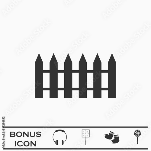 Fence icon flat
