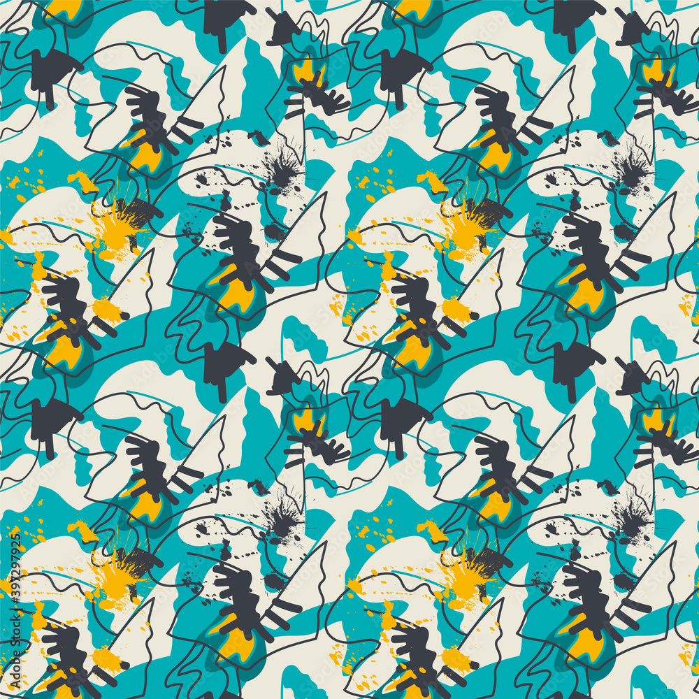 Seamless background with abstract creative pattern