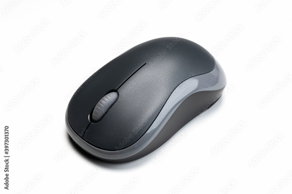 Wireless computer mouse on white background Wireless computer mouse on white background