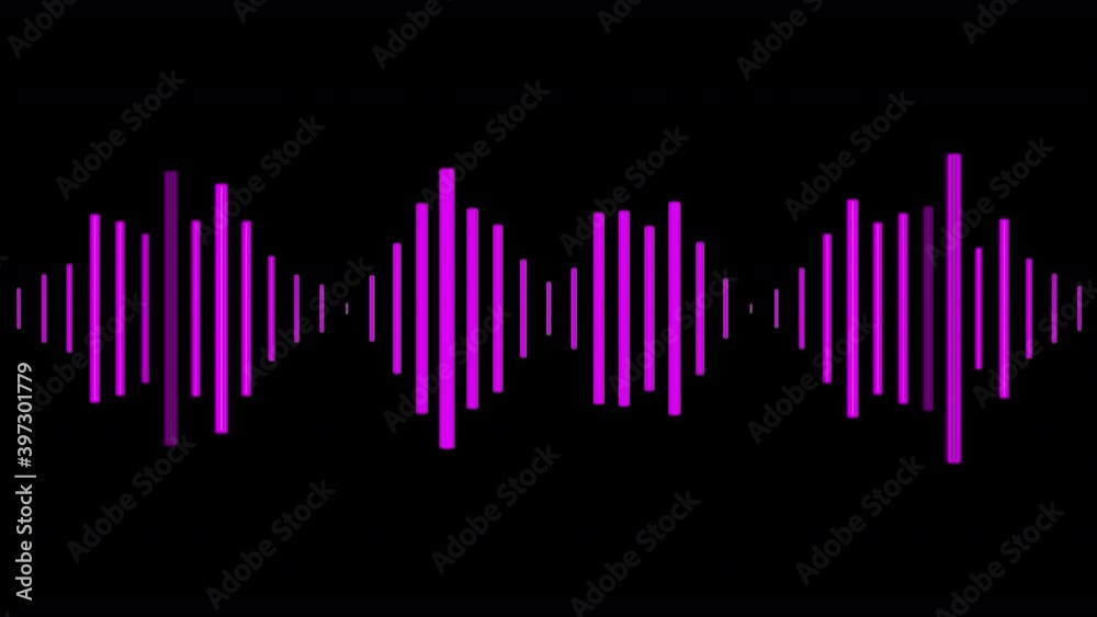 Audio waveforms moving across the screen in purple, a perfect background for a podcast, audiobook, karaoke - seamless looping. Audio waveforms moving across the screen in purple, a perfect background for a podcast, audiobook, karaoke - seamless looping.