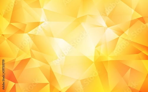 Light Yellow vector polygon abstract layout.