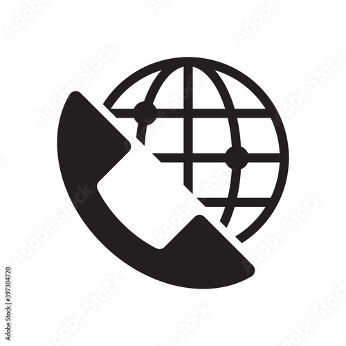 global tele communication icon - telephone icon