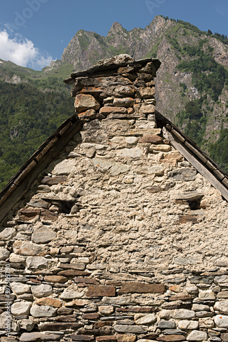 old house in the mountains, Pyrenées, France photo