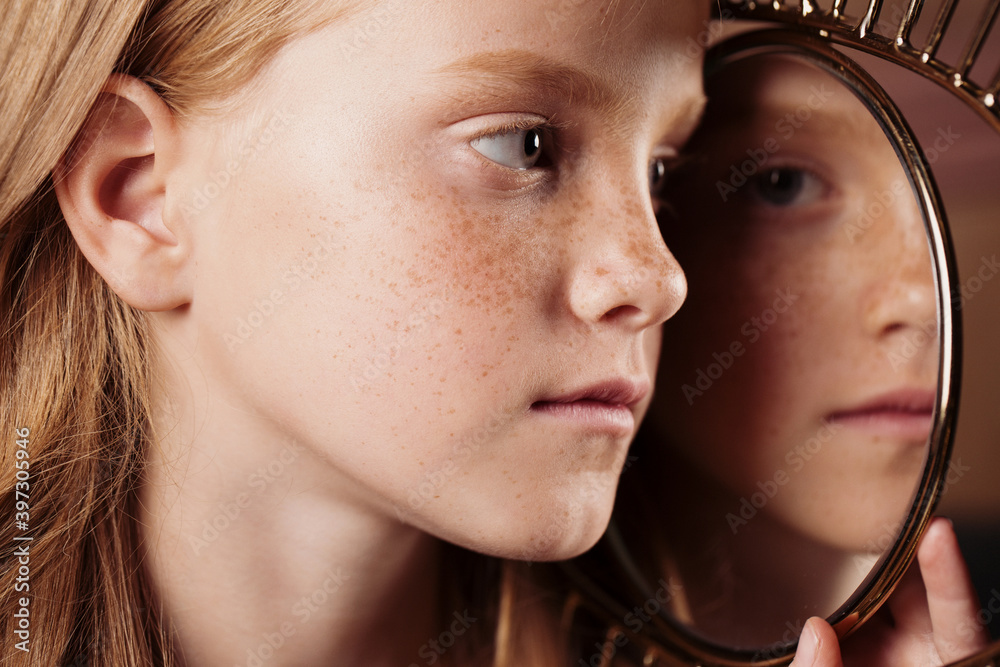 Portrait of a beautiful ginger girl. Portrait of a beautiful ginger girl.