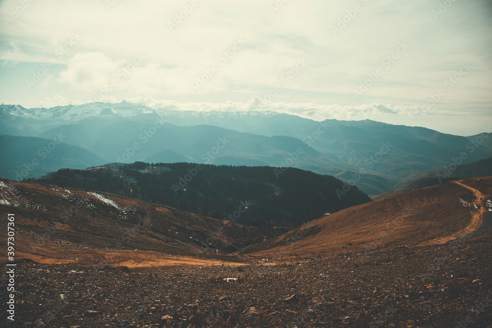 Fototapeta premium mountains and fog