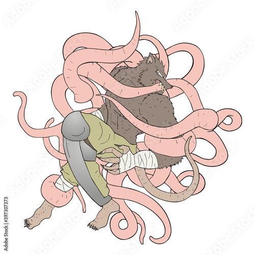 Mutant rat illustration