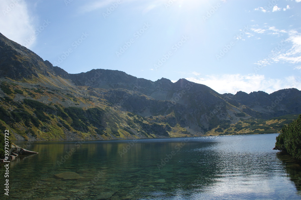 lake trail in the mountains of poland, Welcomein the high tatra mountains. 