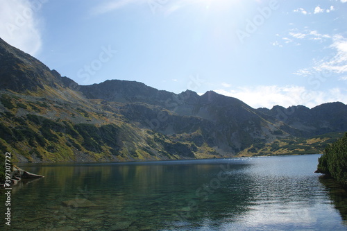 lake trail in the mountains of poland, Welcomein the high tatra mountains. 