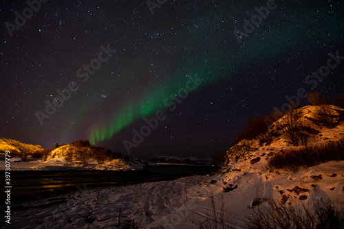 Polarlicht nahe Tromsoe, Norwegen