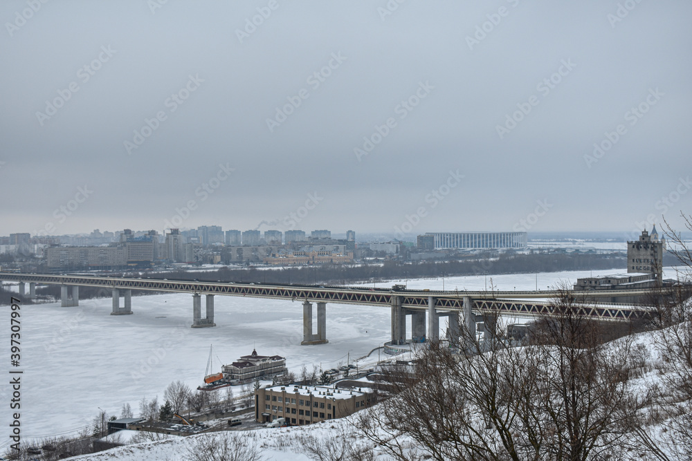 Nizhny Novgorod on a gloomy winter day Nizhny Novgorod on a gloomy winter day