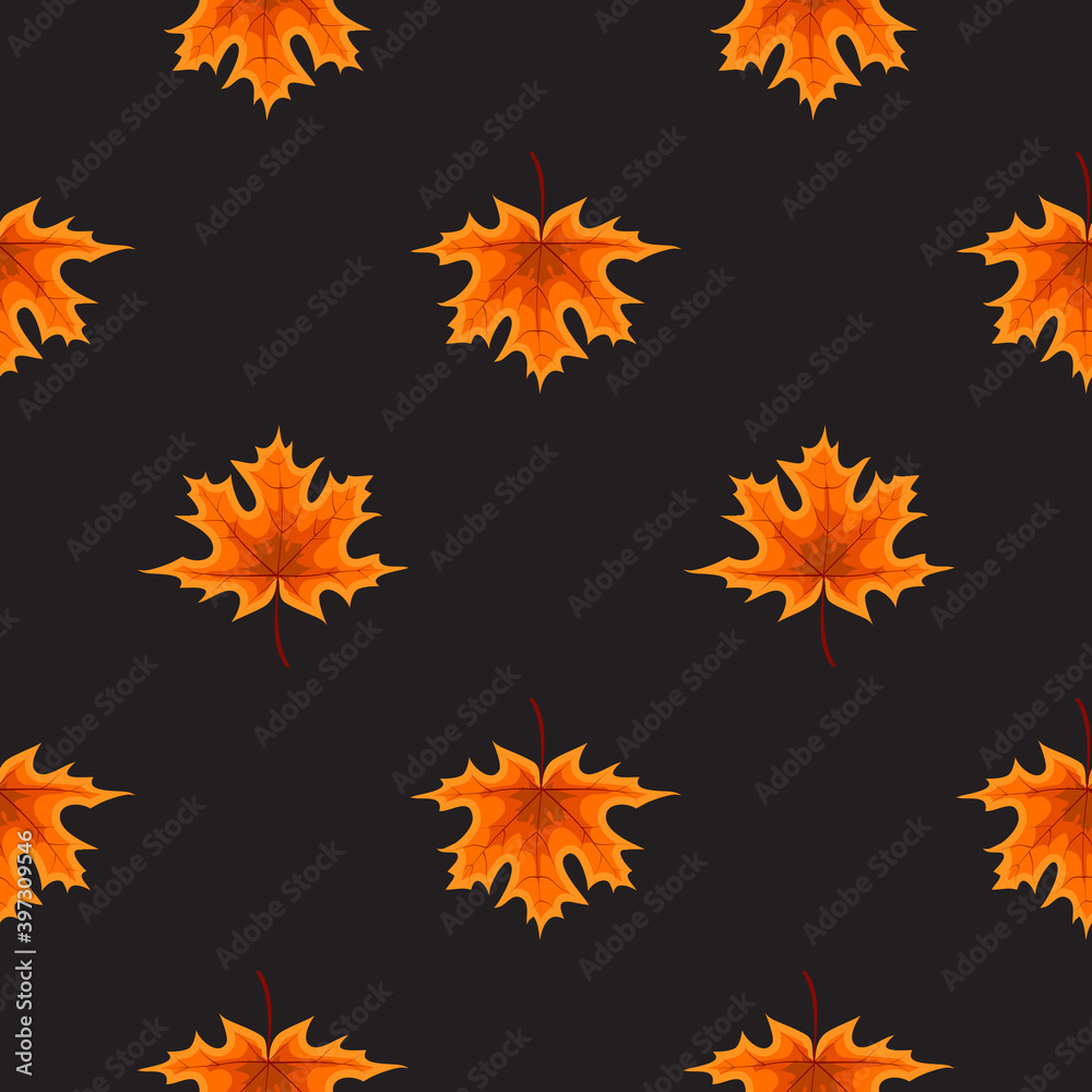 Abstract Vector Illustration Autumn Seamless Pattern Background with Falling Autumn Leaves Abstract Vector Illustration Autumn Seamless Pattern Background with Falling Autumn Leaves