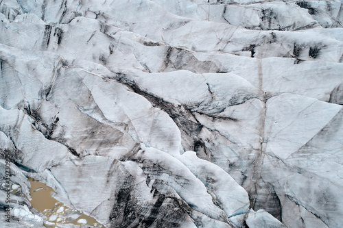 Aerial view of Glacier In Iceland